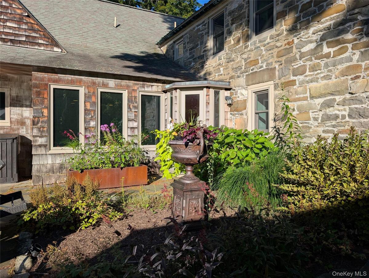 Mini garden beside the pool