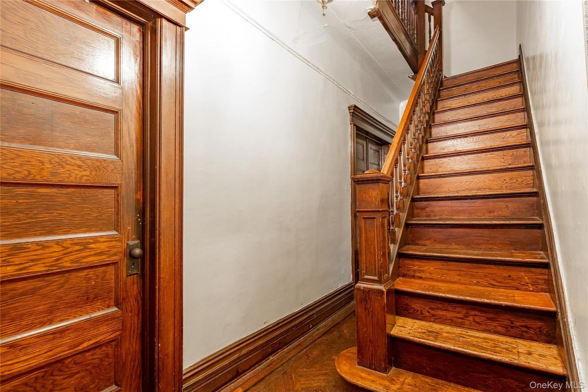 Stairway with baseboards