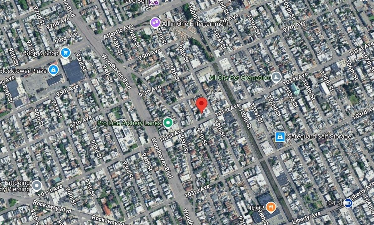 Aerial view of property's location