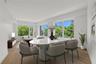 Dining space with light wood finished floors