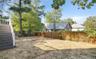 View of fenced backyard