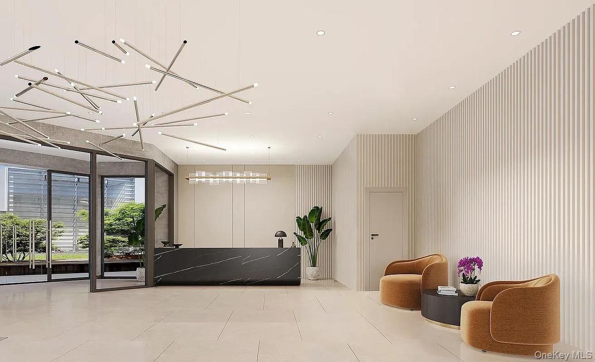Reception area featuring recessed lighting