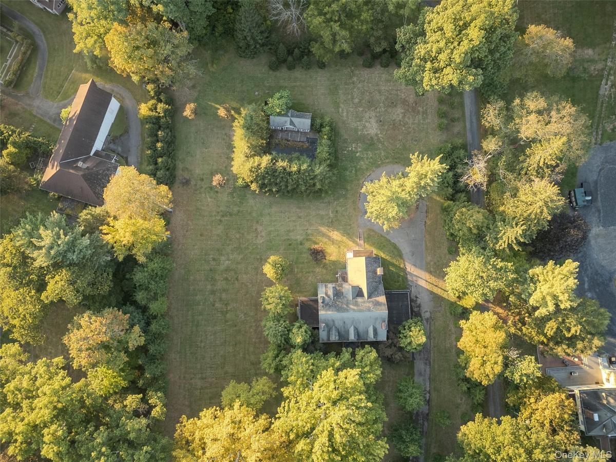 View of property location with a forest