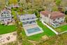 Aerial perspective of suburban area