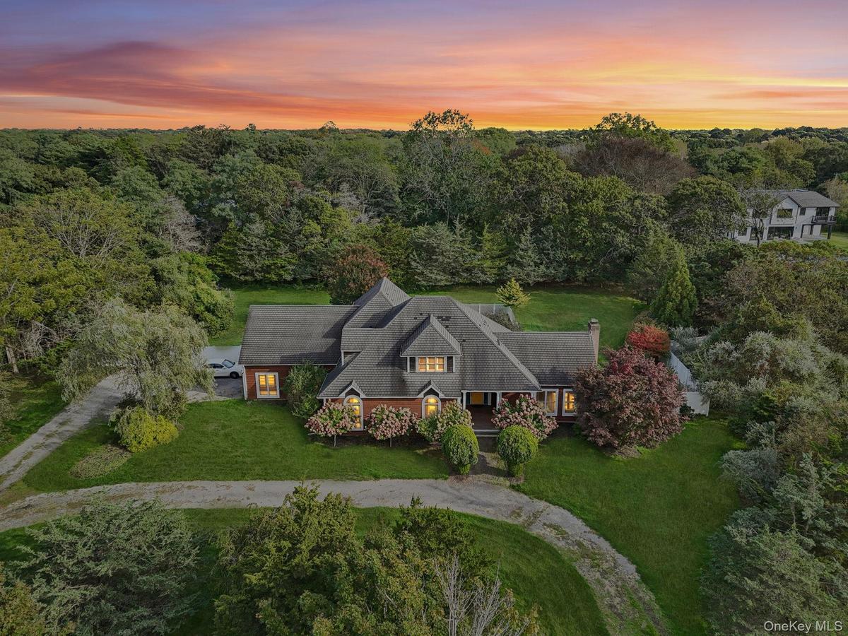 Twilight view highlighting the property’s serene ambiance.