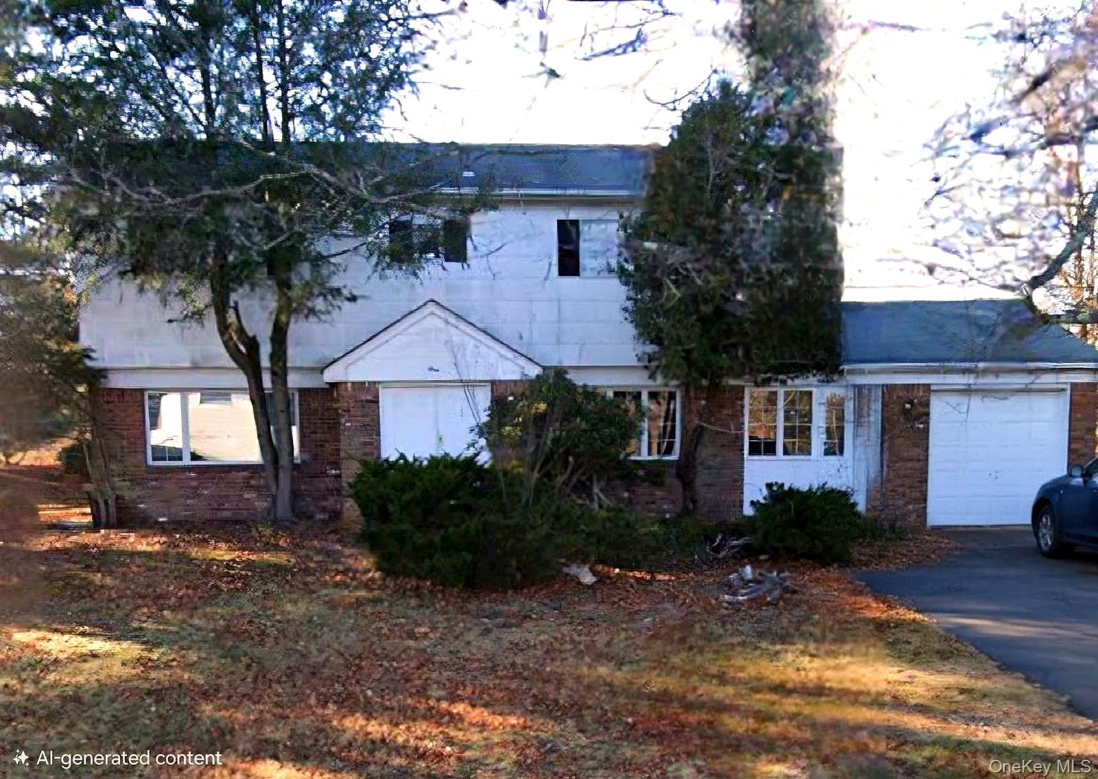 View of front of house featuring brick siding, an attached garage, and driveway