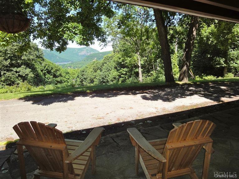 Covered Porch looking west toward view.