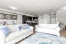 Living area featuring recessed lighting