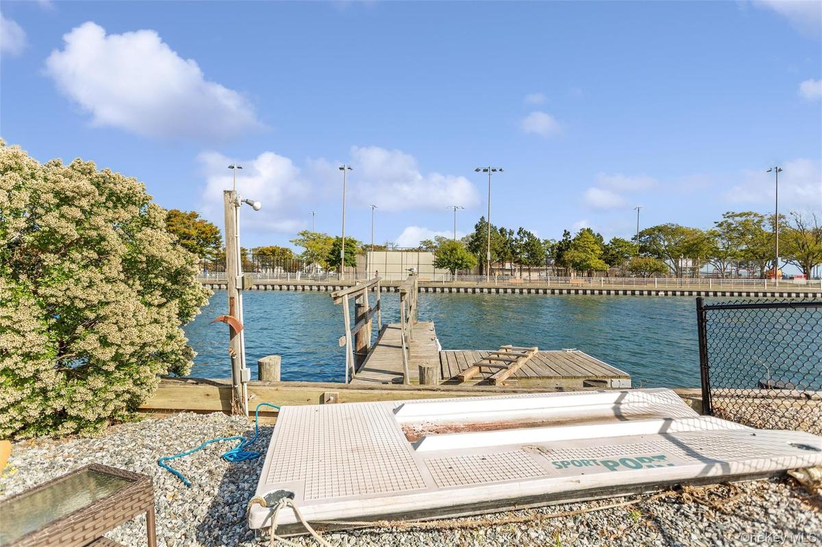Dock with a water view
