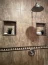 Bathroom view of tiled shower