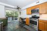 Kitchen with stainless steel appliances