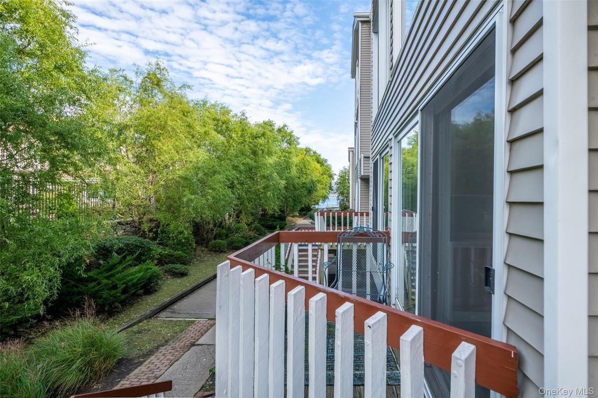 View of deck off  the kitchen