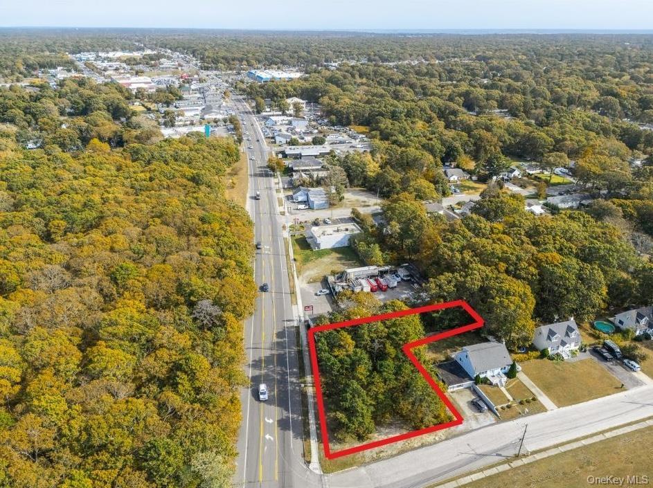 Aerial view of property's location with property boundaries highlighted