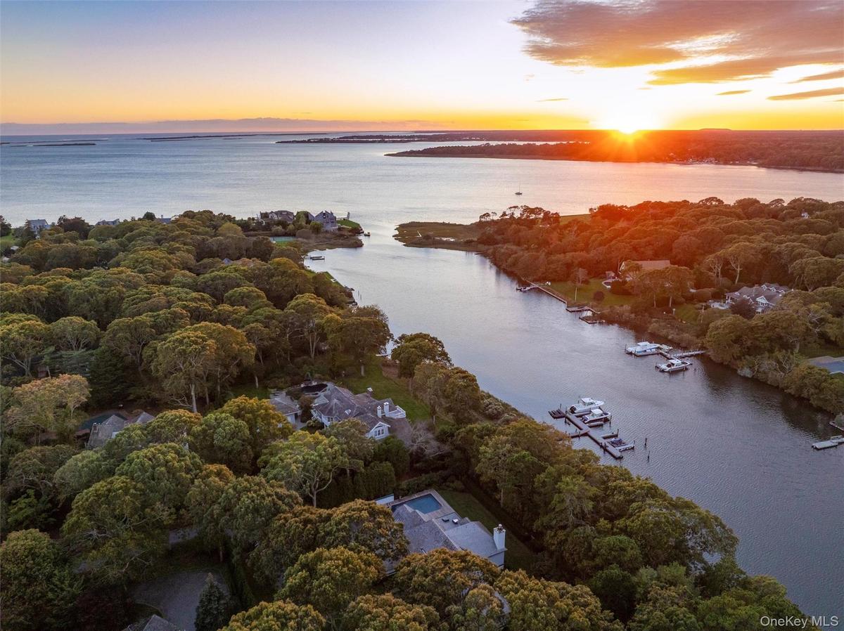 Bird's eye view of a large body of water