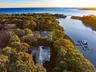 Aerial view at dusk of a water view