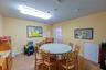 View of tiled dining space