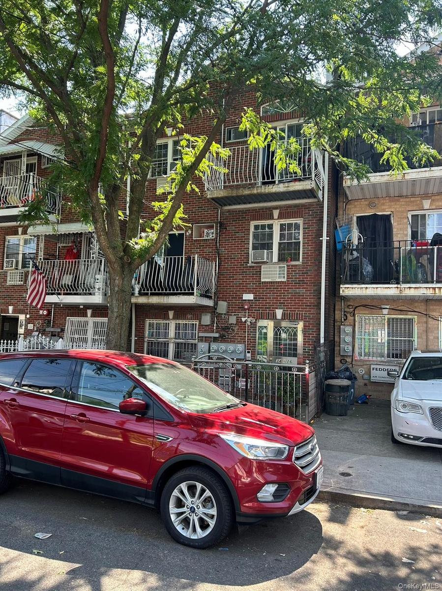 View of front of home with brick siding