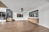 Unfurnished living room featuring light wood-type flooring and recessed lighting