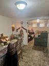 Dining area with crown molding