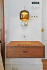 Custom bedside table and lighting