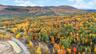 Drone / aerial view of a mountain backdrop