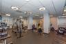 Workout area featuring a drop ceiling
