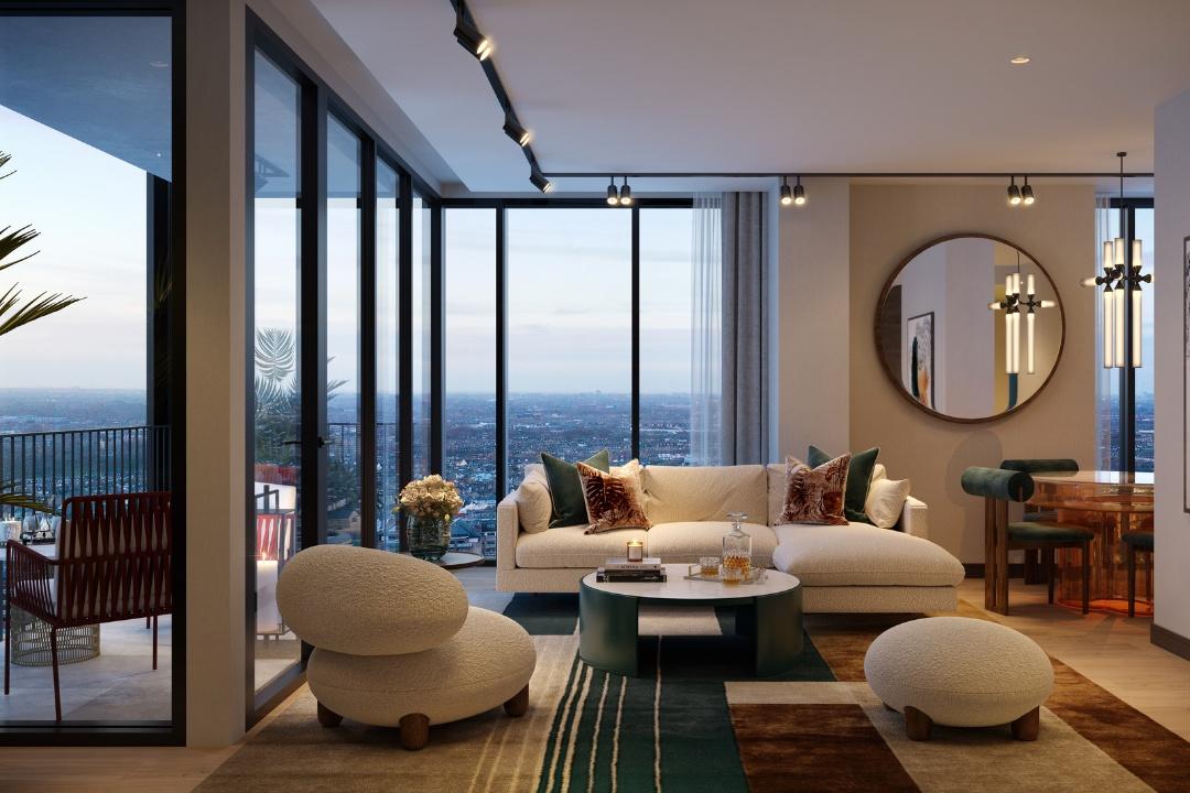 CGI illustration of 3 bedroom Apartment 