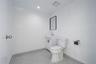 Bathroom with vanity, tile patterned flooring, and recessed lighting