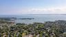 Aerial view of a large body of water