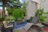 Wooden terrace with a patio