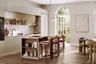 luxury kitchen with stone worktops, island unit and designer appliances, Victorian conversion West London