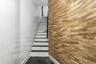 Stairs with wooden walls