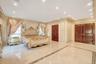 Bedroom featuring crown molding, recessed lighting, light tile patterned floors, and inlaid floor details