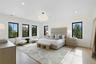 Bedroom featuring multiple windows, recessed lighting, and light wood finished floors