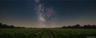 Vineyard with Starry Sky Background
