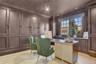 Home office featuring a decorative wall, crown molding, recessed lighting, and light wood-type flooring