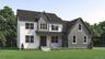 Modern farmhouse with a shingled roof, a front yard, and a porch