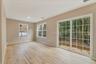 Unfurnished room with light wood finished floors and recessed lighting