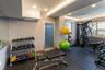 Exercise room with recessed lighting