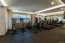 Gym featuring recessed lighting
