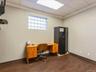 Home office with ornamental molding