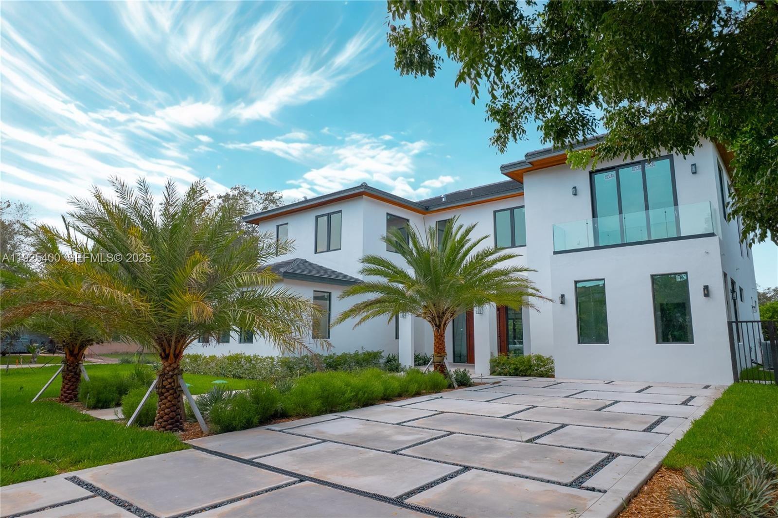 Grand Entry | Pivot Door | Tropical Landscaping | Pathway Lighting | Pinecrest FL