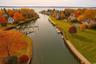 Aerial view of a large body of water