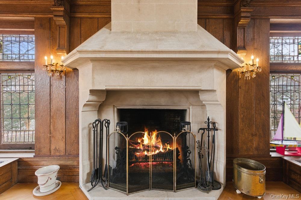 sandstone fireplace