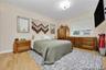 Bedroom with light wood-style flooring