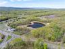 Drone / aerial view with a water and mountain view and a forest view
