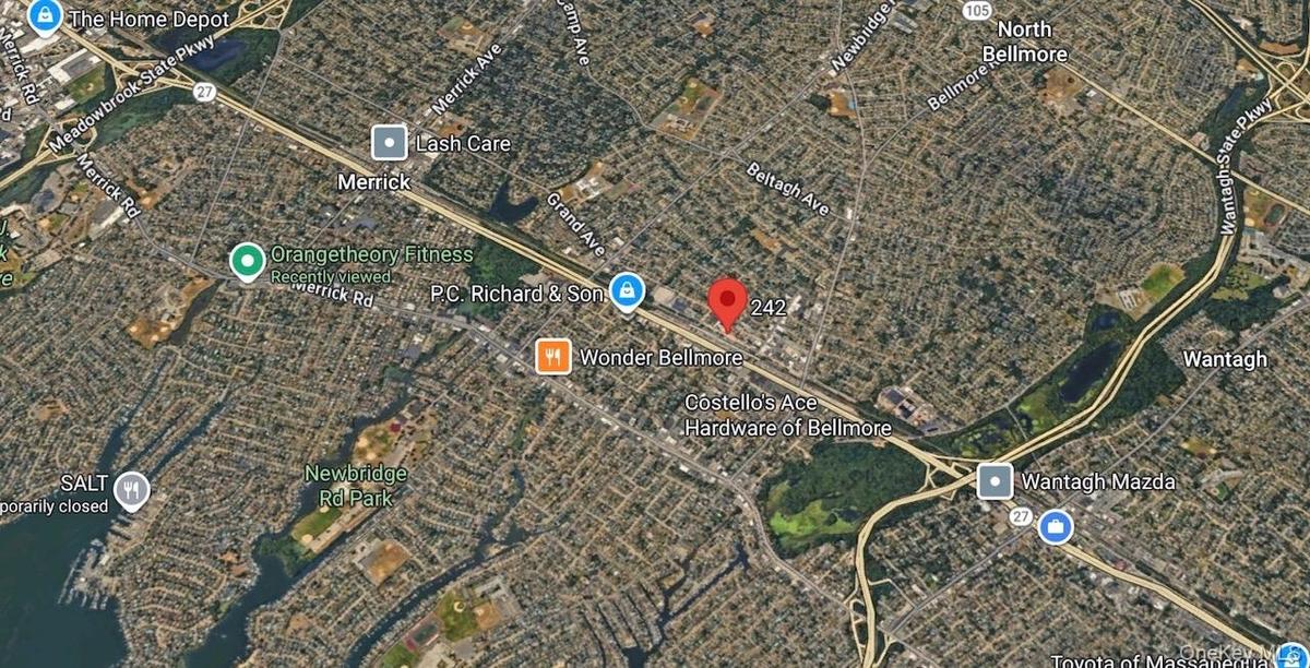 Aerial overview of property's location