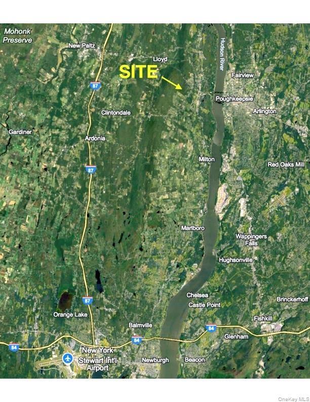 Aerial view of property's location
