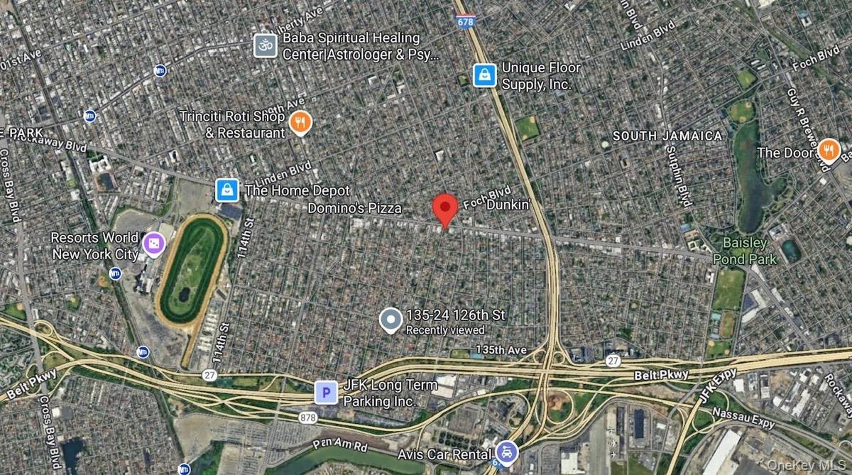Aerial map of property and surrounding area