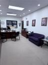 Office featuring a paneled ceiling and recessed lighting